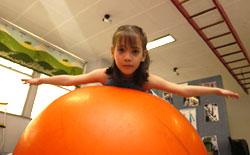 child on ball