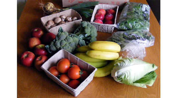 Vegetables and fruit included in patients diet at The RCH