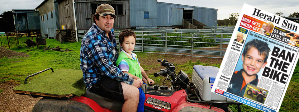 Call to ban quad bikes for children