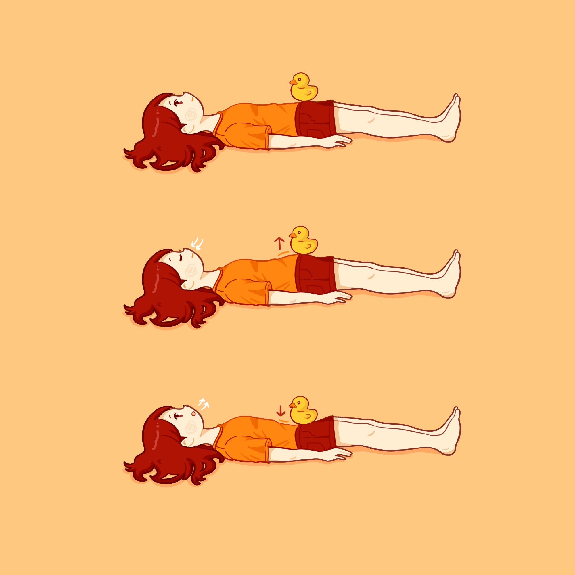 An illustration of belly breathing An illustration of belly breathing