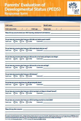Peds response form