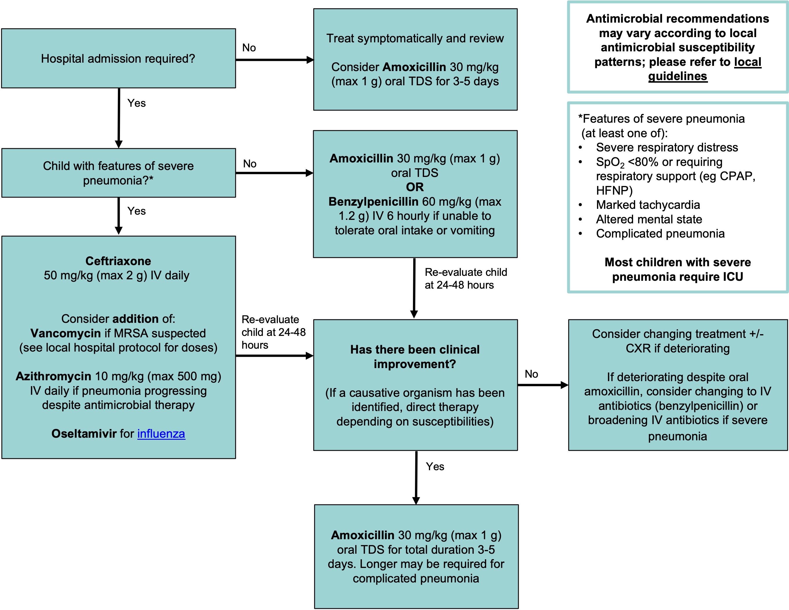 Pneumonia flowchart Pneumonia flowchart