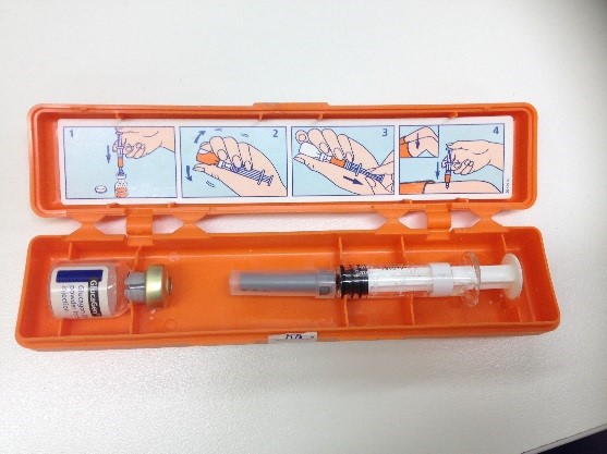 Glucagon injection kit