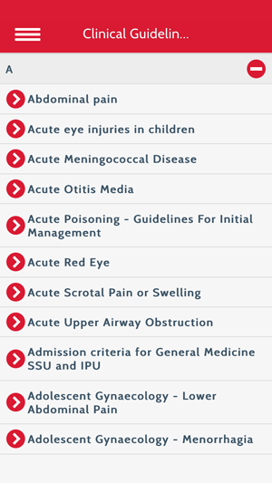 Clinical Practice Guidelines App